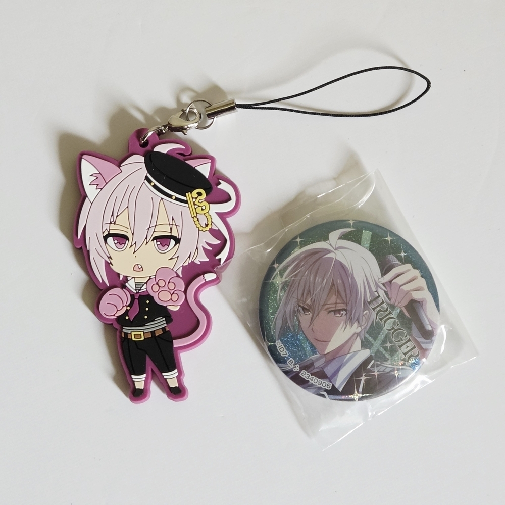*3 for $30* idolish7 - Kujo Tenn - Character Keychain & Pin Badge Lot - Otome